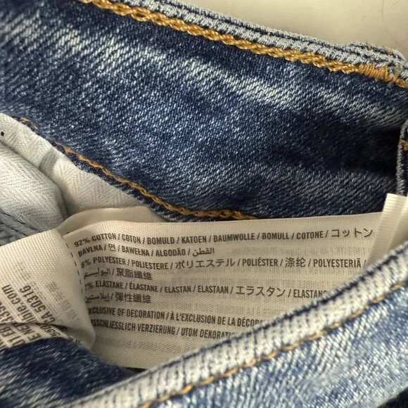 Abercrombie & Fitch Simone High Rise Ankle Jeans Raw Hem Size 26 2S SHORT EUC - Picture 9 of 9